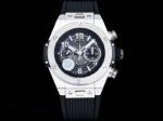 ZF Factory Hublot BigBang Silver steel case with White diamonds Watch